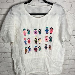 Embroidered people shirt